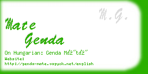 mate genda business card